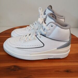 Nike Air Jordan 2 Retro Shoes Youth 5Y White Basketball Sneakers DQ8562-100